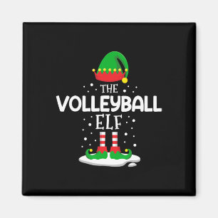 Imán La familia de Navidades elfos de voleibol coincidi
