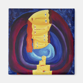 Imán La familia junta el arte moderno de pintar retrato