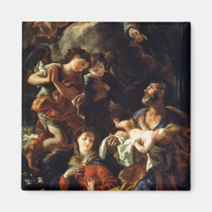 Imán La familia santa (aceite en lona)