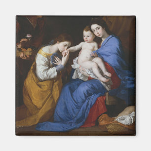 Imán La familia santa con Santa Ana y Catherine