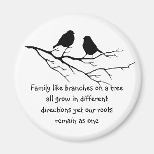 Imán La familia tiene gusto de ramas en un árbol que