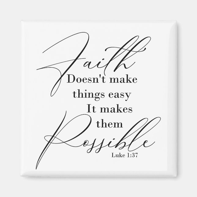 Imán La fe hace posible las cosas (Frente)