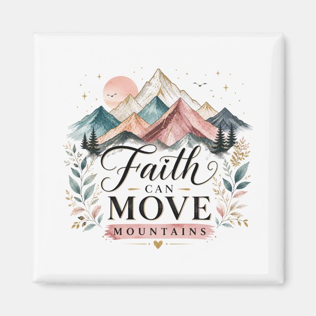 Imán La Fe Mueve Montañas (Frente)