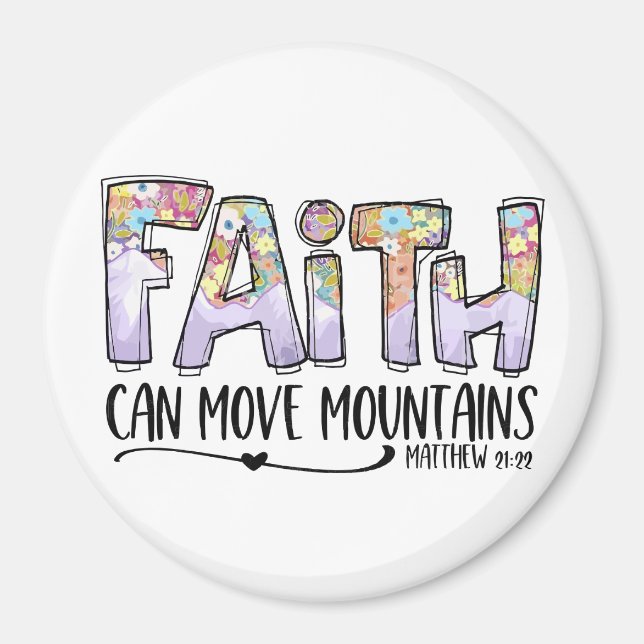 Imán La fe puede mover montañas (Frente)
