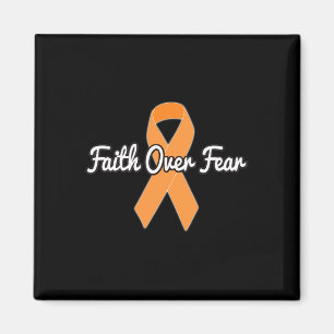 Imán La fe sobre el miedo - Cinta Naranja del cáncer de