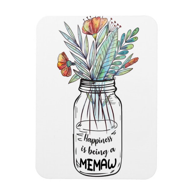 Imán La felicidad de arte de la esposa es un meme (Vertical)