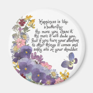 Imán La felicidad es como una mariposa