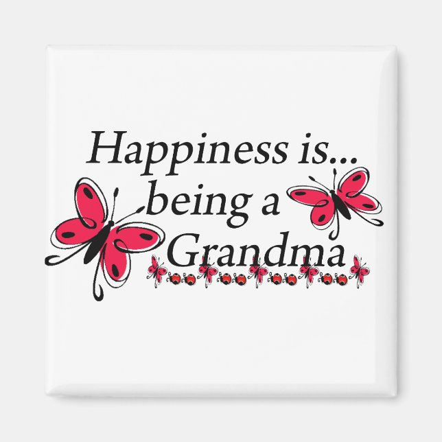 Imán La Felicidad Es Ser Una Abuela MARIPOSA (Frente)