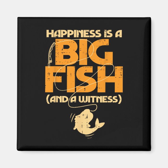 Imán La Felicidad Es Un Gran Testigo De Peces Hombres D (Frente)