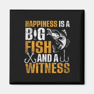 Imán La Felicidad Es Un Pescado Grande Y Un Testigo