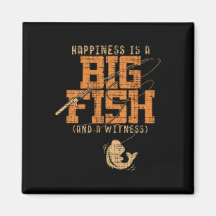 Imán La Felicidad Es Un Pescado Grande Y Un Testigo - P