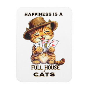 Imán LA FELICIDAD ES UNA CASA COMPLETA DE CATS Cat Poke