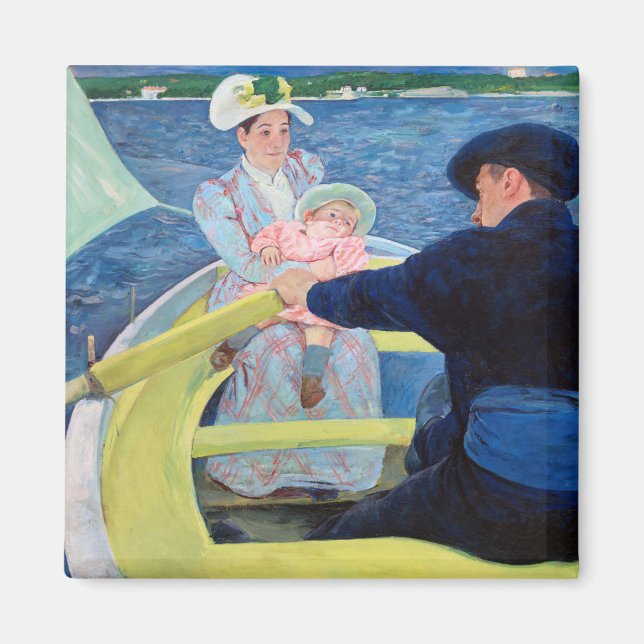 Imán La Fiesta del barco, Mary Cassatt (Frente)