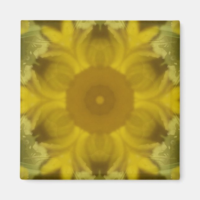 Imán La flor del sol estalla dorada (Frente)