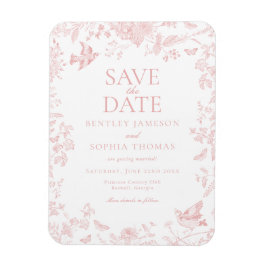 Imán La floral francesa rosa De Jouy salva la fecha