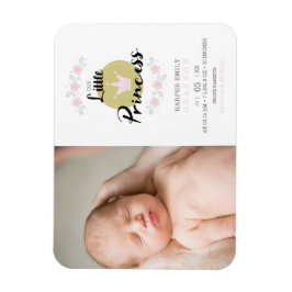 Imán La floral rosa Garland Princess Crown Newborn Chic