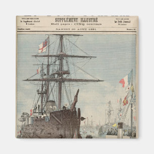 Imán La flotilla francesa en Portsmouth