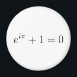 Imán La fórmula Euler<br><div class="desc">Muestra tu amor por las matemáticas y tu apreciación por tu educación matemática con este tabernáculo de sutileza. La identidad de Euler involucra los números especiales 0 y 1 y relaciona los números trascendentales e y pi con enteros. Esto se debe a la identidad de Euler, que en sí misma...</div>