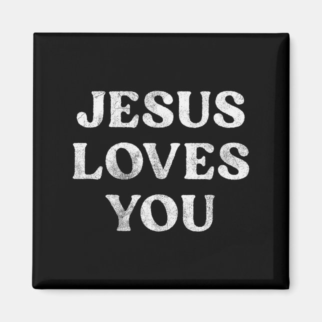Imán La Frase Jesús Te Ama En Un  (Frente)