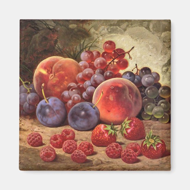 Imán La fruta fresca aún vive. (Frente)