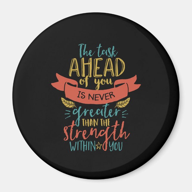 Imán La Fuerza De Cita inspiradora Cree En Usted Mismo (Frente)