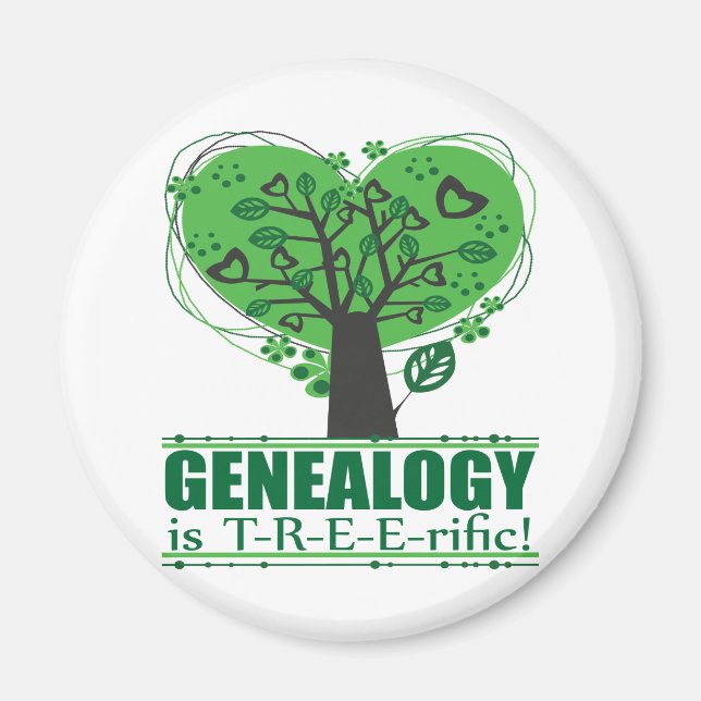Imán ¡La genealogía es T-R-E-Rífica! (Frente)