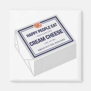 Imán La gente feliz come el queso cremoso
