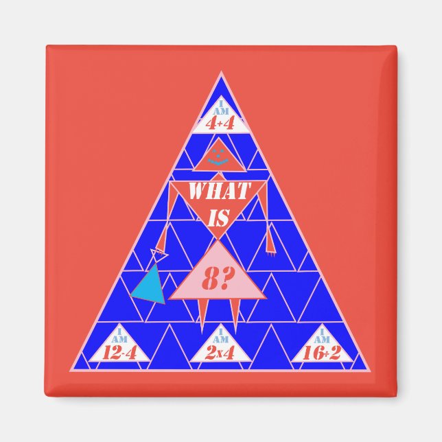 Imán La geométrica-imán-triángulo-edad de 8 años (Frente)