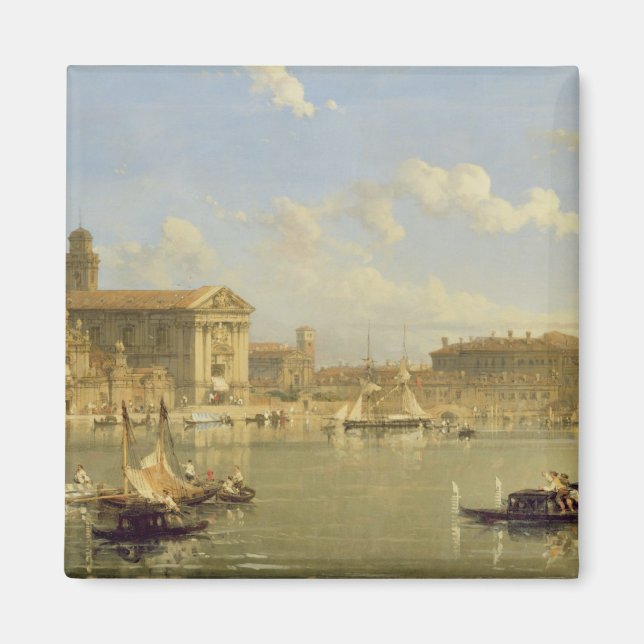 Imán La Giudecca, Venecia, 1854 (aceite sobre lienzo) (Frente)