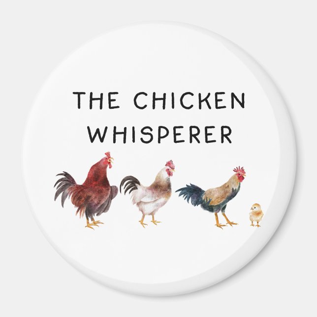 Imán La gracia del Whisperer de pollo (Frente)