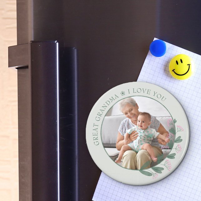 Imán La Gran Abuela Te Ama Purple Wildflower Photo Mag (Subido por el creador)