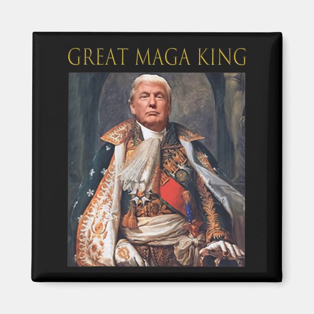 Imán La gran diversión del rey de Maga Trump Ultra Maga (Frente)
