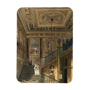 Imán La gran escalera del Kensington Palace desde Pyne