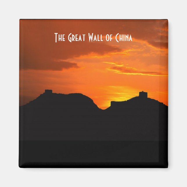 Imán La Gran Muralla de China (puesta de sol) (Frente)