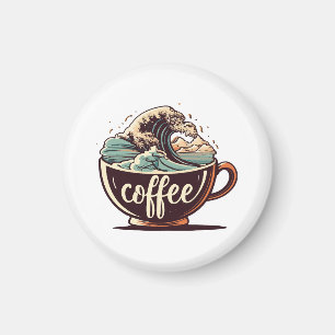 Imán La Gran Ola De Café