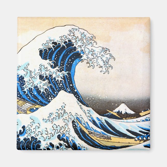 Imán La Gran Ola de Kanagawa, Hokusai (Frente)