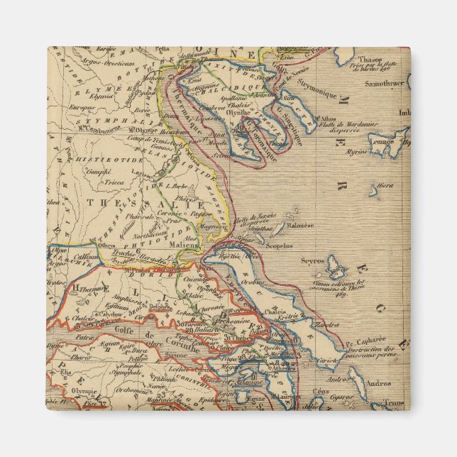 Imán La Grecia, les cotes de l'Asie Mineure (Frente)