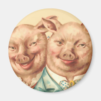 Imán La guapa pareja de cerdos