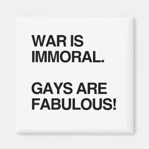 IMÁN LA GUERRA ES INMORAL. LOS GAYS SON FABULOSOS