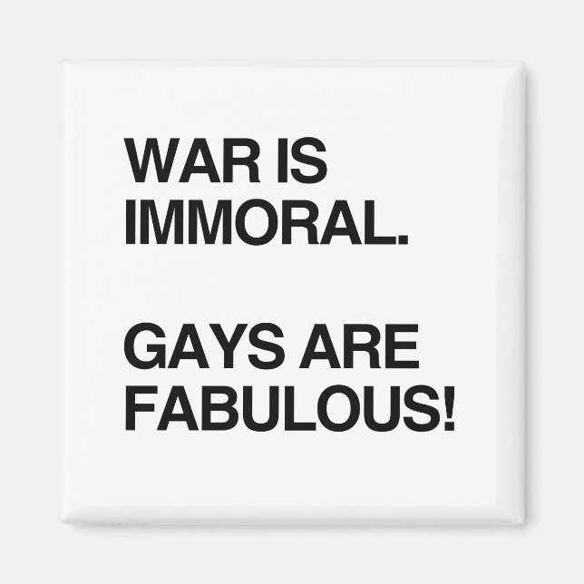IMÁN LA GUERRA ES INMORAL. LOS GAYS SON FABULOSOS (Frente)