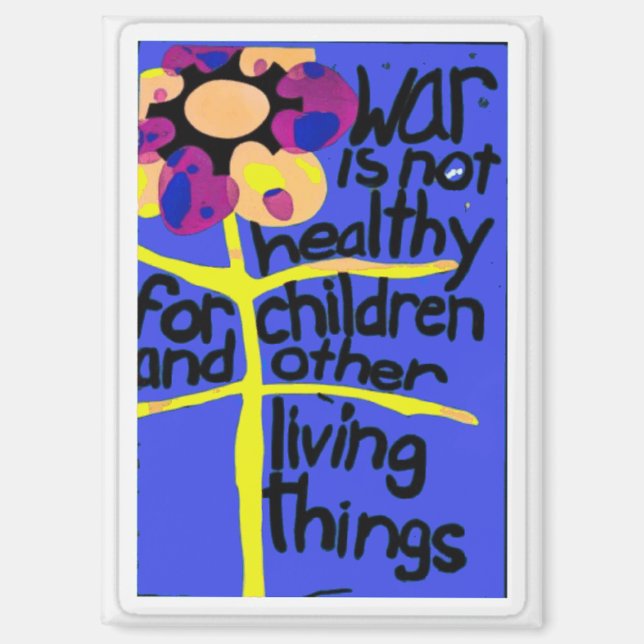 Imán La guerra no es saludable, (Anverso)