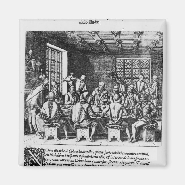 Imán La historia del Huevo de Cristóbal Colón (Frente)