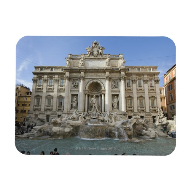Imán La histórica Fontana di Trevi en Roma, Italia (Horizontal)