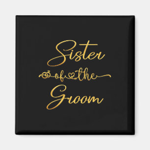 Imán La Idea De La Hermana Del Partido De La Boda Groom