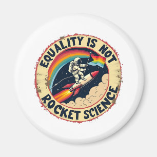 Imán La igualdad no es ciencia de cohetes, feminismo LG