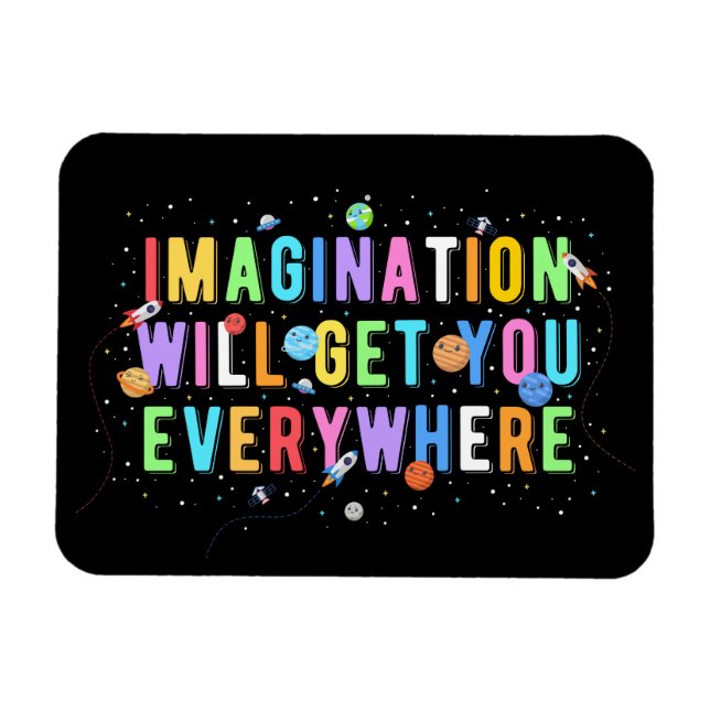 Imán La Imaginación Te Llevará A Todas Partes (Horizontal)