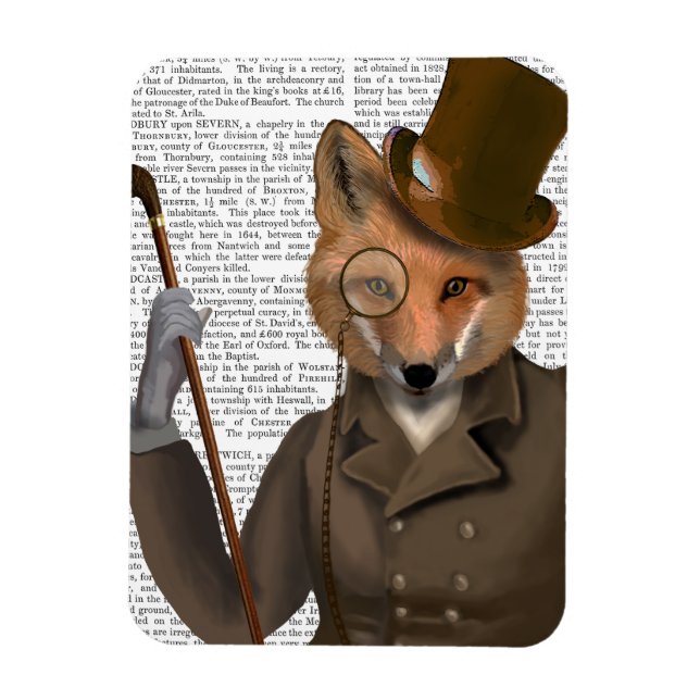 Imán La impresión de Bounder Fox (Vertical)