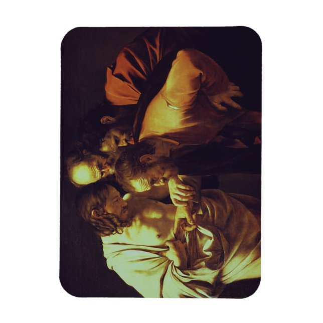 Imán La incredulidad de Santo Tomás por Caravaggio (Vertical)