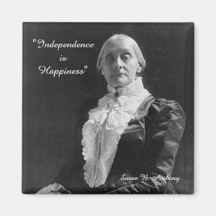 Imán La independencia de Susan B. Anthony es cita de la