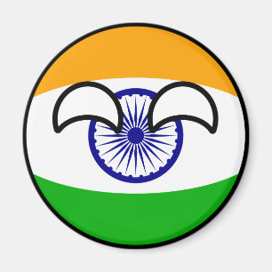 Imán La India Geeky que tiende divertida Countryball